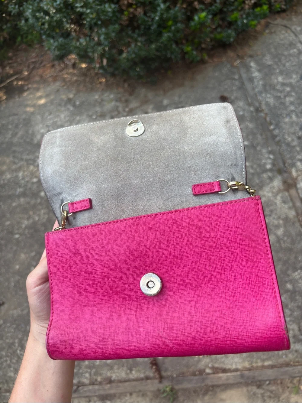 Furla Pink Leather Crossbody Bag